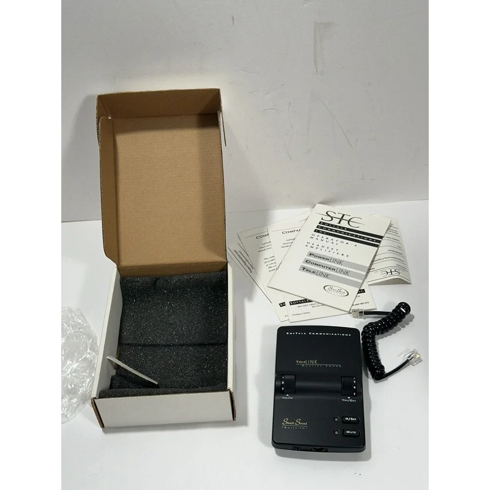 SofTalk Communications Tele-Link 80100 Amplifier & Binaural 83300 Headset Bundle